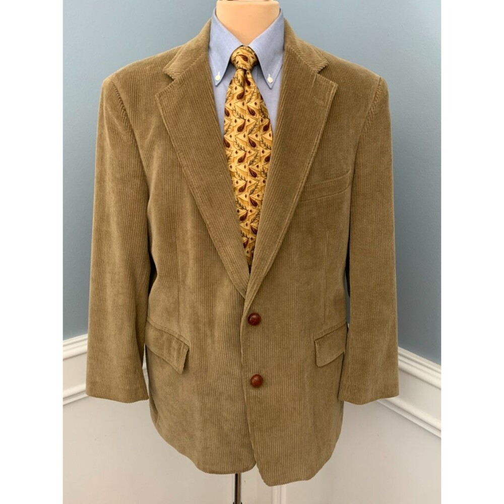Brooks Brothers Blazer Mens 42R Corduroy Cotton USA Old Money Jacket Sportcoat